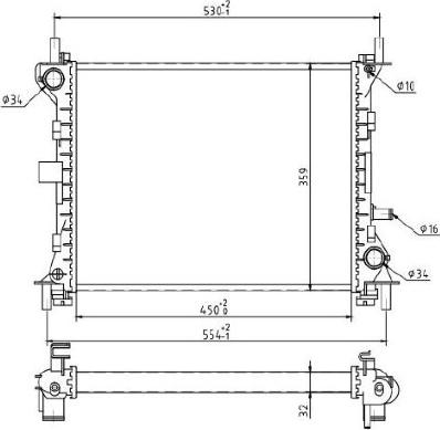 MTR 13054789 - Radiator, racire motor aaoparts.ro