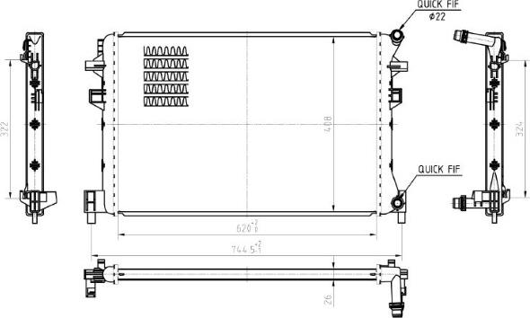 MTR 13054733 - Radiator, racire motor aaoparts.ro