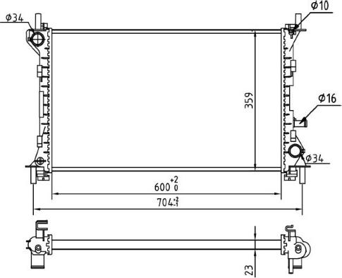 MTR 13054771 - Radiator, racire motor aaoparts.ro
