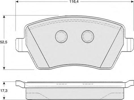 MTR MT6238 - Set placute frana,frana disc aaoparts.ro