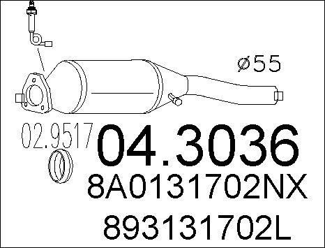 MTS 04.3036 - Catalizator aaoparts.ro