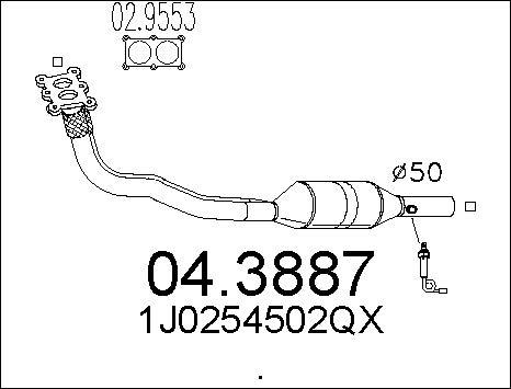 MTS 04.3887 - Catalizator aaoparts.ro