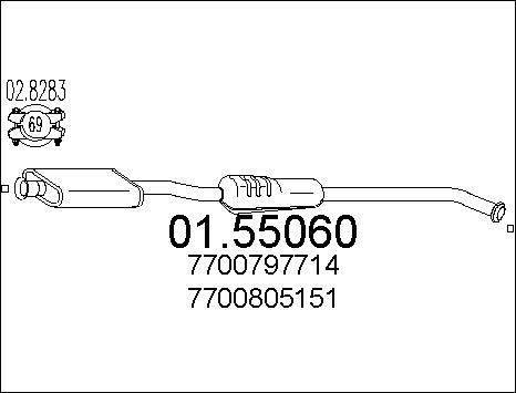 MTS 01.55060 - Toba esapamet intermediara aaoparts.ro