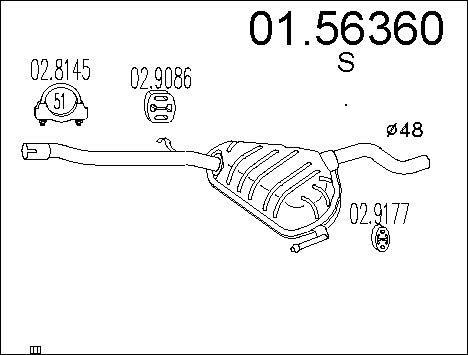 MTS 01.56360 - Toba esapamet intermediara aaoparts.ro