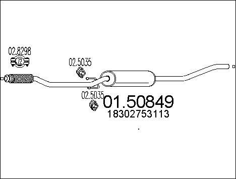 MTS 01.50849 - Toba esapamet intermediara aaoparts.ro