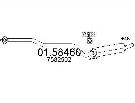 MTS 01.58460 - Toba esapamet intermediara aaoparts.ro