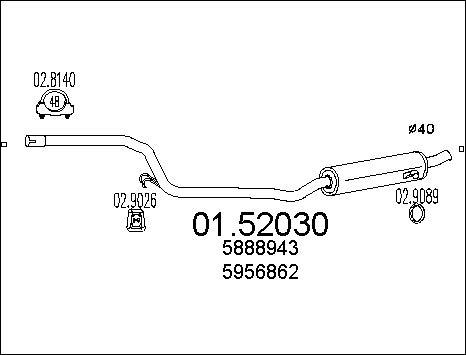 MTS 01.52030 - Toba esapamet intermediara aaoparts.ro