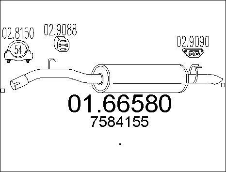 MTS 01.66580 - Toba esapament finala aaoparts.ro
