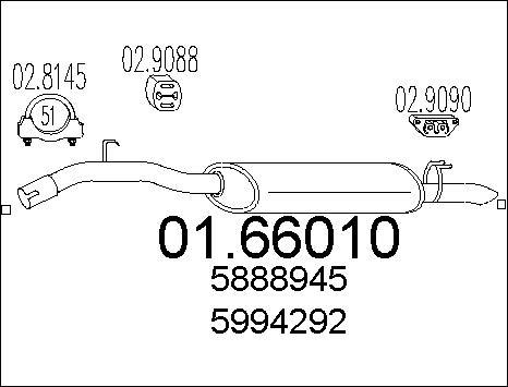 MTS 01.66010 - Toba esapament finala aaoparts.ro