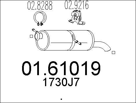 MTS 01.61019 - Toba esapament finala aaoparts.ro