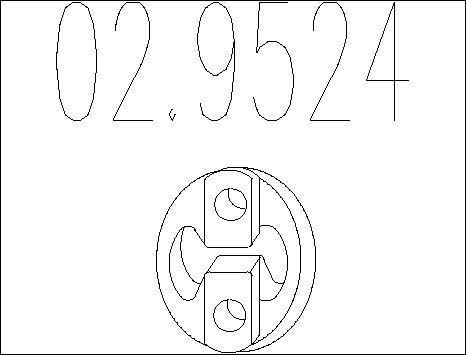 MTS 02.9524 - Suport, toba esapament aaoparts.ro