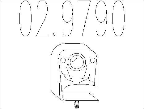 MTS 02.9790 - Suport, toba esapament aaoparts.ro