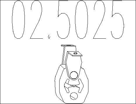 MTS 02.5025 - Suport, toba esapament aaoparts.ro