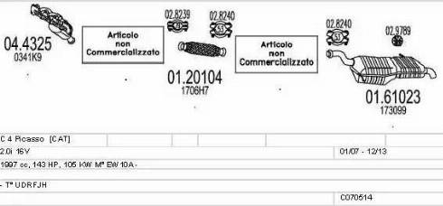 MTS C070514013724 - Sistem de esapament aaoparts.ro