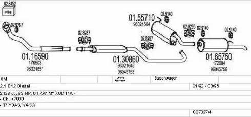 MTS C070274001214 - Sistem de esapament aaoparts.ro