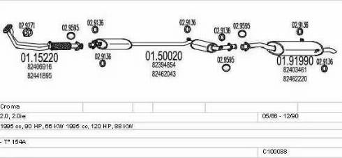MTS C100038012746 - Sistem de esapament aaoparts.ro