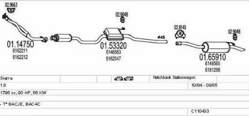 MTS C110433009528 - Sistem de esapament aaoparts.ro