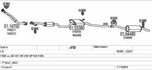 MTS C110654008419 - Sistem de esapament aaoparts.ro