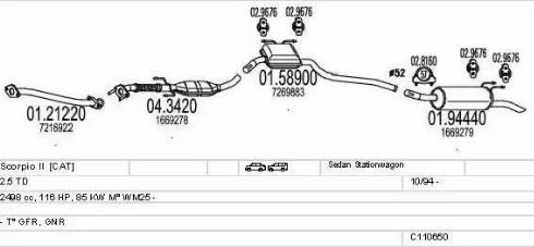 MTS C110650007979 - Sistem de esapament aaoparts.ro