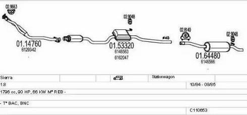MTS C110653007460 - Sistem de esapament aaoparts.ro