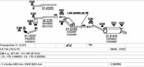 MTS C380568002532 - Sistem de esapament aaoparts.ro