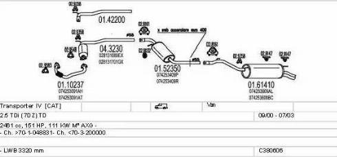 MTS C380606002574 - Sistem de esapament aaoparts.ro