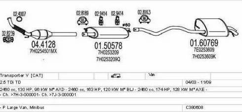 MTS C380608002579 - Sistem de esapament aaoparts.ro
