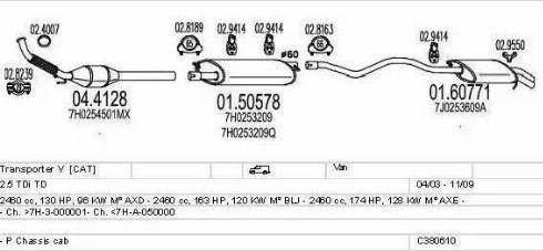 MTS C380610004136 - Sistem de esapament aaoparts.ro