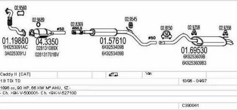 MTS C380041002837 - Sistem de esapament aaoparts.ro