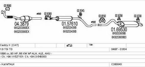 MTS C380043002839 - Sistem de esapament aaoparts.ro