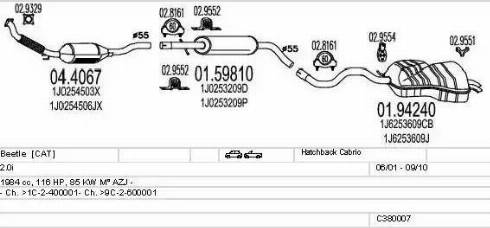 MTS C380007002796 - Sistem de esapament aaoparts.ro