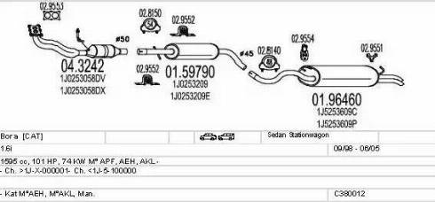 MTS C380012002803 - Sistem de esapament aaoparts.ro