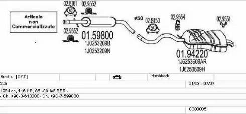 MTS C380805012044 - Sistem de esapament aaoparts.ro