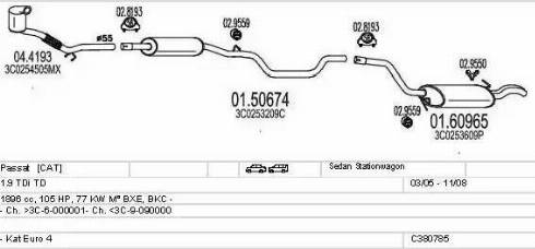 MTS C380785010826 - Sistem de esapament aaoparts.ro