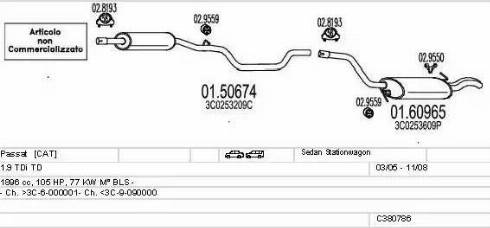 MTS C380786010827 - Sistem de esapament aaoparts.ro