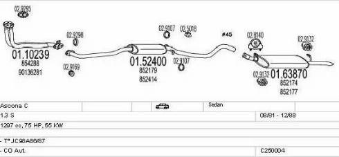 MTS C250004005042 - Sistem de esapament aaoparts.ro