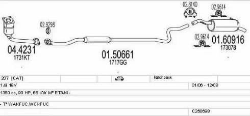 MTS C260698010612 - Sistem de esapament aaoparts.ro