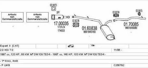 MTS C260792016404 - Sistem de esapament aaoparts.ro