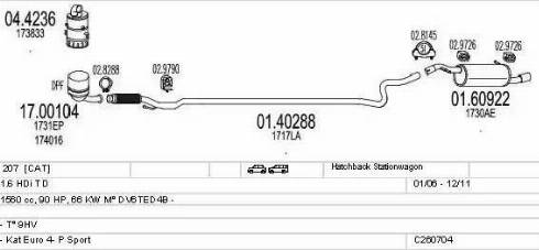 MTS C260704010618 - Sistem de esapament aaoparts.ro
