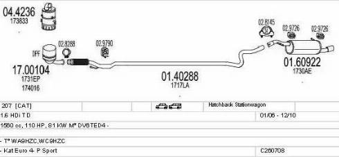 MTS C260708010623 - Sistem de esapament aaoparts.ro