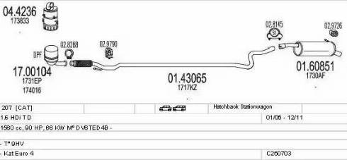 MTS C260703010617 - Sistem de esapament aaoparts.ro