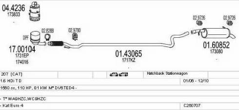 MTS C260707010621 - Sistem de esapament aaoparts.ro