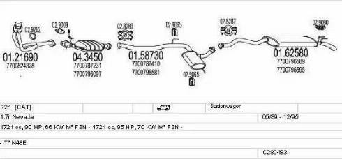 MTS C280483007534 - Sistem de esapament aaoparts.ro