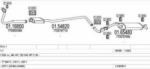 MTS C280001006541 - Sistem de esapament aaoparts.ro