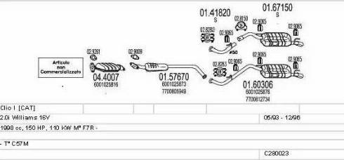 MTS C280023006563 - Sistem de esapament aaoparts.ro