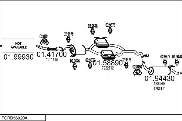 MTS FORD56920A004696 - Sistem de esapament aaoparts.ro