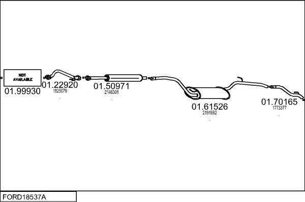 MTS FORD18537A108790 - Sistem de esapament aaoparts.ro