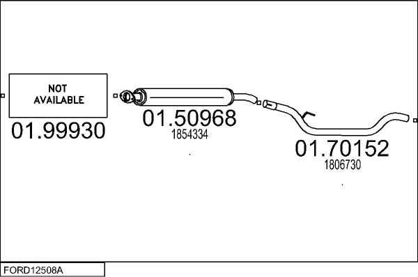 MTS FORD12508A121239 - Sistem de esapament aaoparts.ro