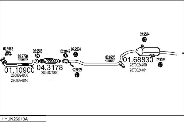 MTS HYUN26910A028716 - Sistem de esapament aaoparts.ro