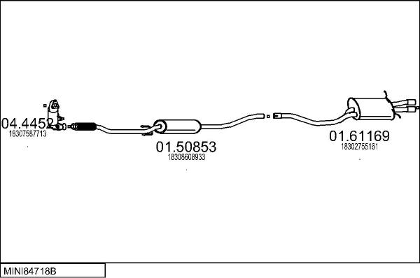 MTS MINI84718B007071 - Sistem de esapament aaoparts.ro